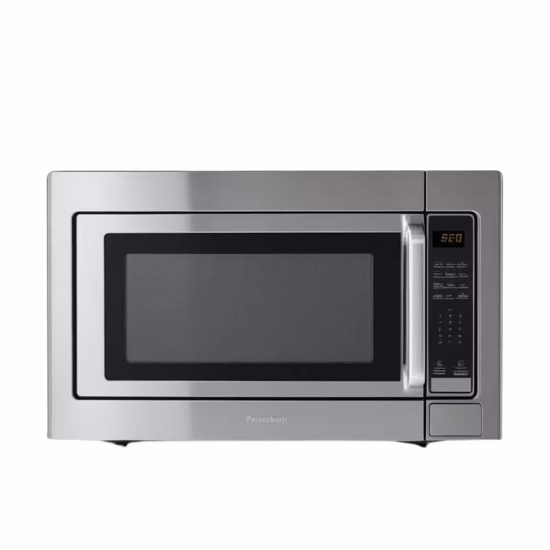 Over-the-range microwave being inspected for door switch and magnetron issues